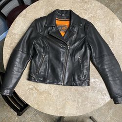 Ladies motorcycle Leather Jacket 