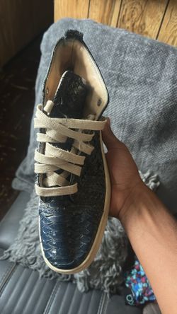 Navy blue snake skin Christian Louboutin‘s