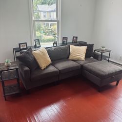 Small Couch , Coffee Table And Side Tables 
