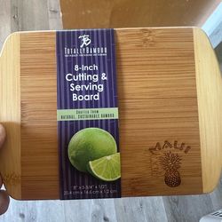 Brand New 8 inch Maui Engraved Bamboo Cutting Board