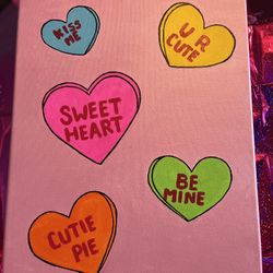 “SWEETHEARTS” CANDY WALL ART