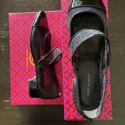 Tory Burch Jane Heel Black 