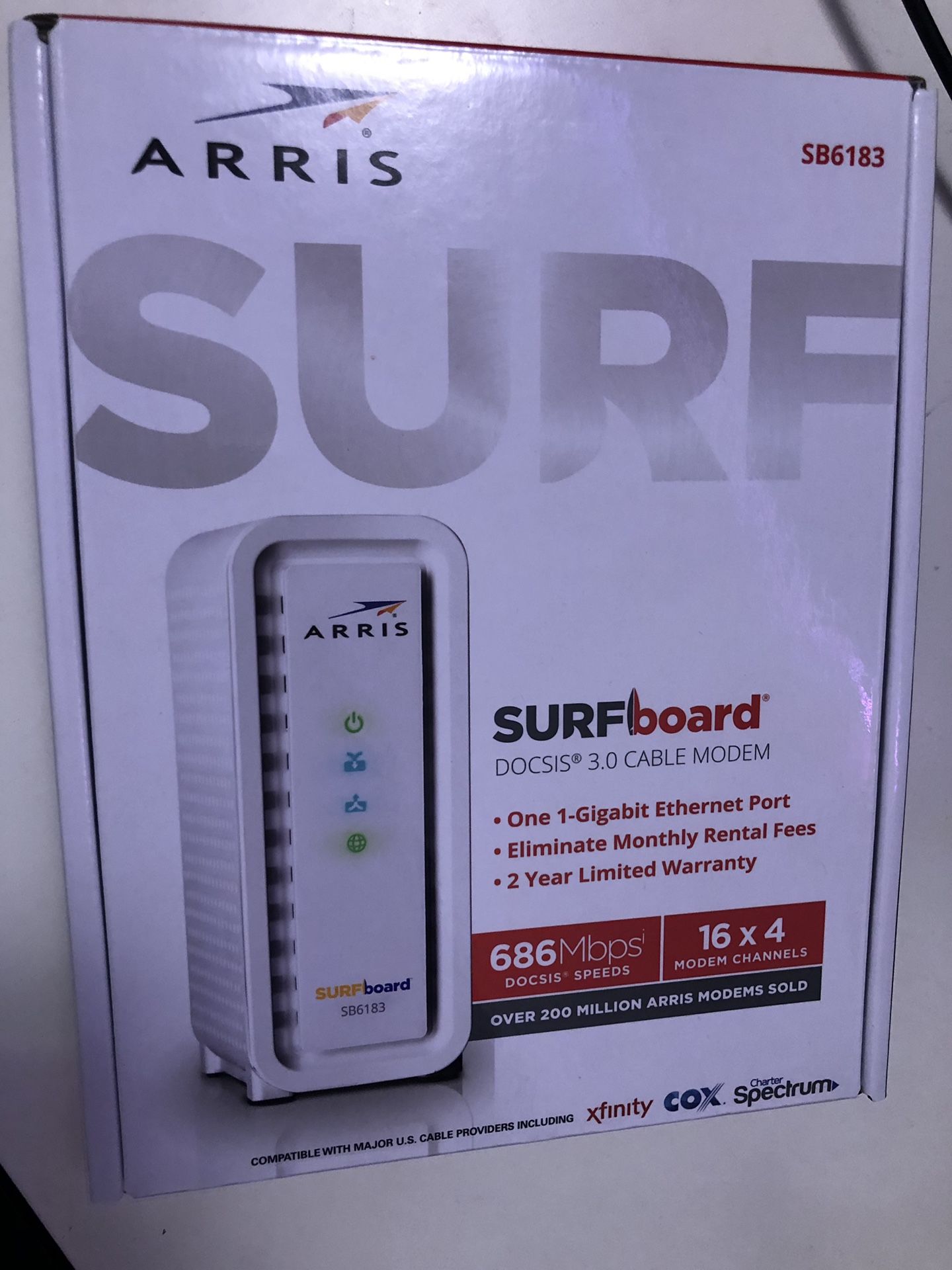 Arris surfboard modem
