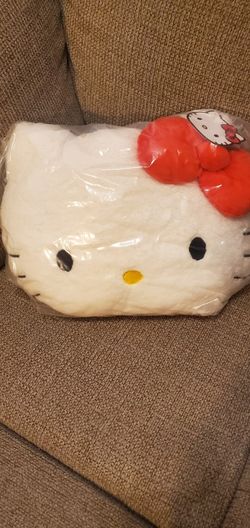 Hello Kitty Head Sherpa Pillow