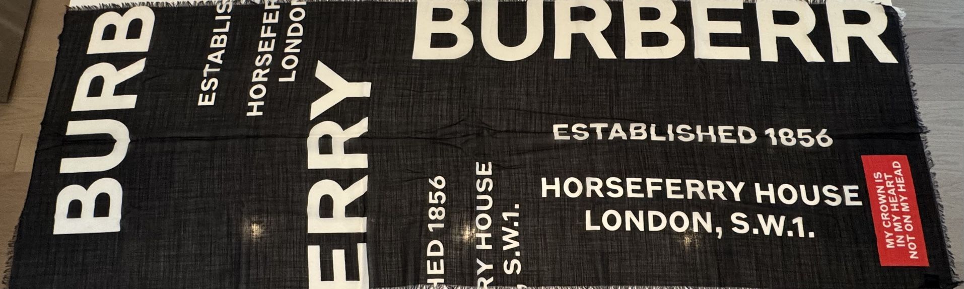 Burberry Horseferry Print Lightweight Wool Silk Scarf