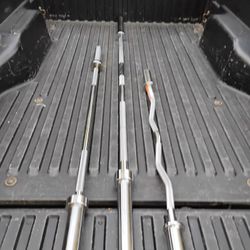 NEW  OLYMPIC  BARS  :  7 FOOT = $85  /  5 FOOT  = $60  /  EZ  CURL  BAR  =  $55 /  HEX/SQUAT BAR =  $130
   •  OLYMPIC  :  45LB.  / 35 LB. /  25LB. 