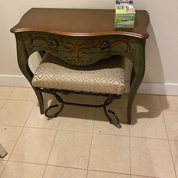 Console Table With Ottoman 