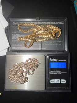 Solid White Gold Rope Chain