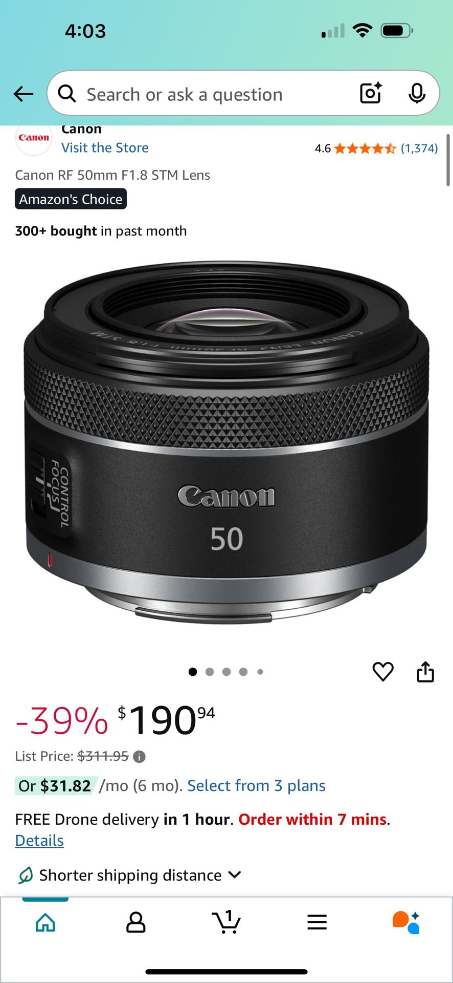 Canon Rf 50mm Lens