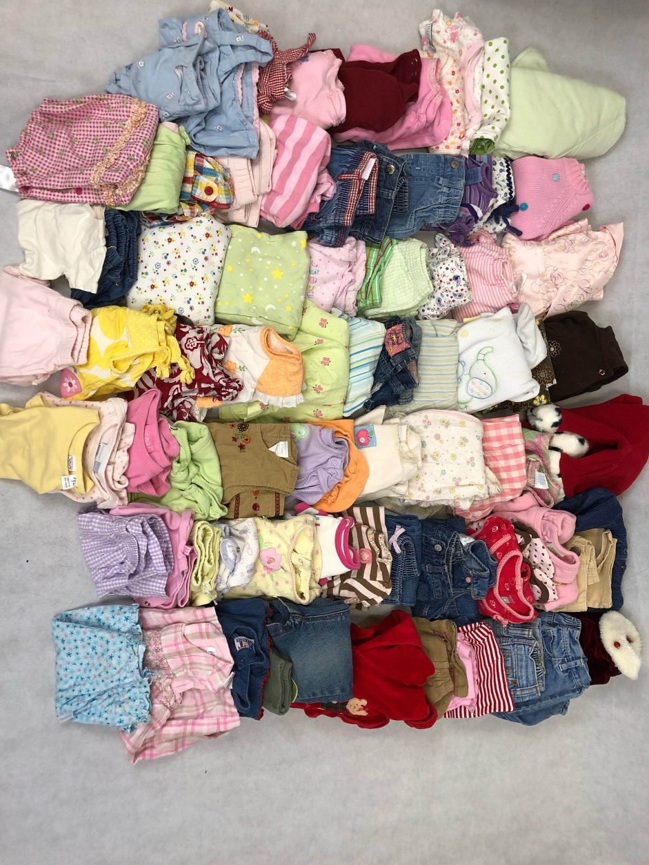 Baby girl 6 9 months girls lot clothing 82 pieces