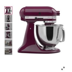 KitchenAid Artisan Series 5 Qt. Stand Mixer Boysenberry RRK150BY (Used)