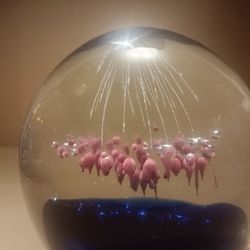 Vintage Murano Blue Glass Paperweight 