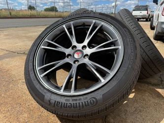 4X OEM CHARCOAL GEMINI WHEELS AND CONTINENTAL USED TIRES 255/45/19