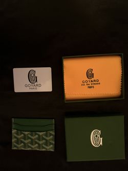 Goyard Green Goyardine Coated Canvas and Leather Saint Sulpice Card Holder