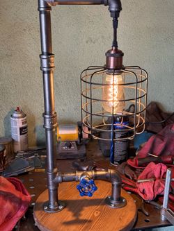 Steampunk style lamp  by Weller’s  widgets