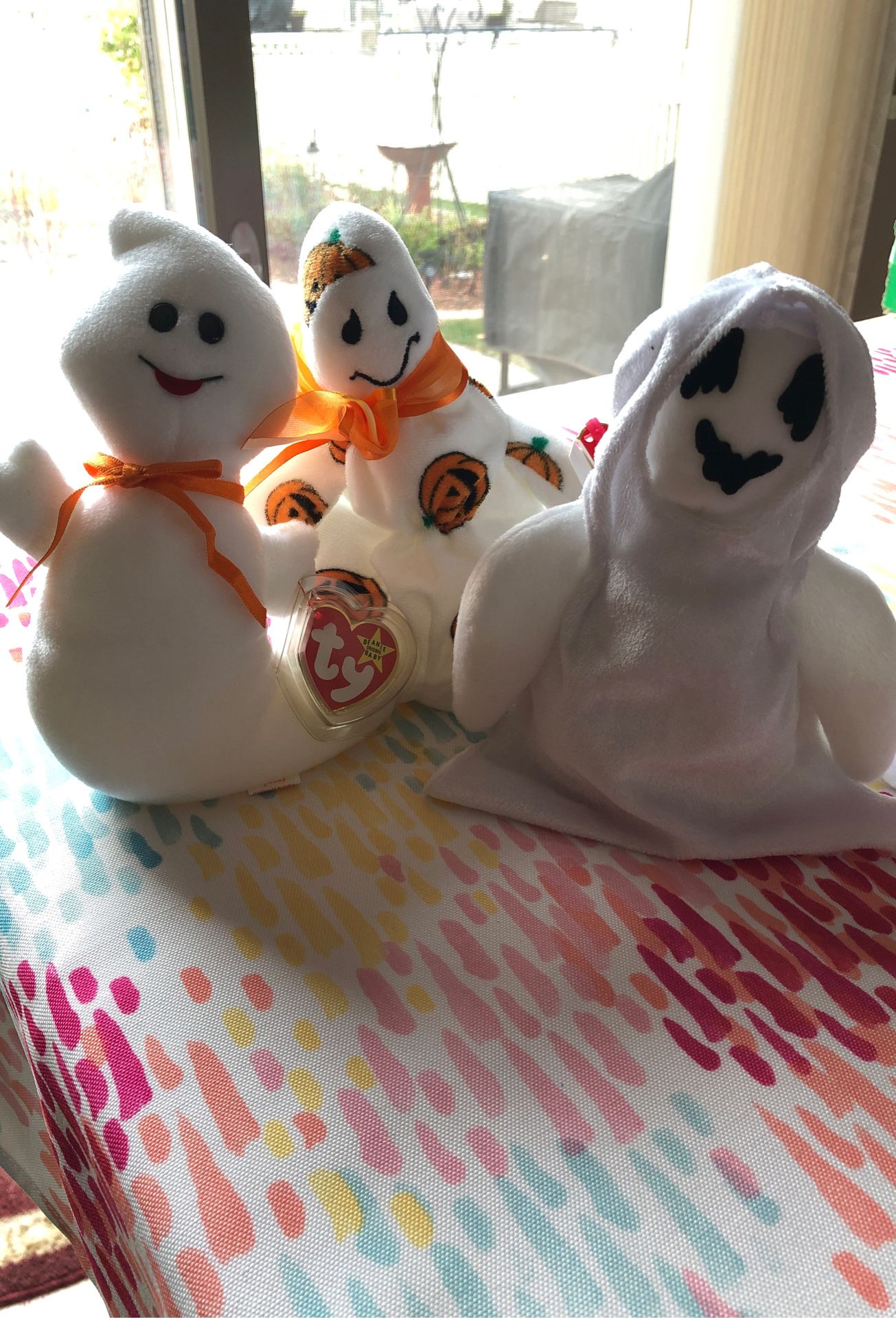 Halloween ghost beanie babies.