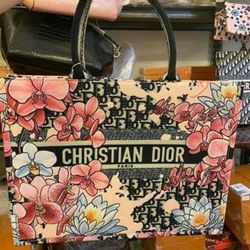 Dior Book Tote Flower Bag