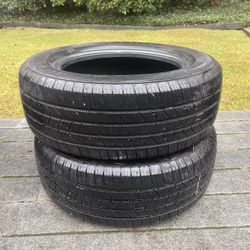 2 used 225/60R16 sailun tires