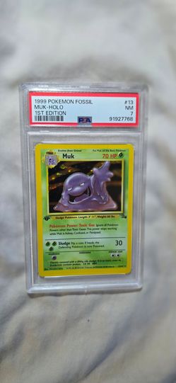 π£ 1st Edition Muk Holo PSA 7 β Fossil π£