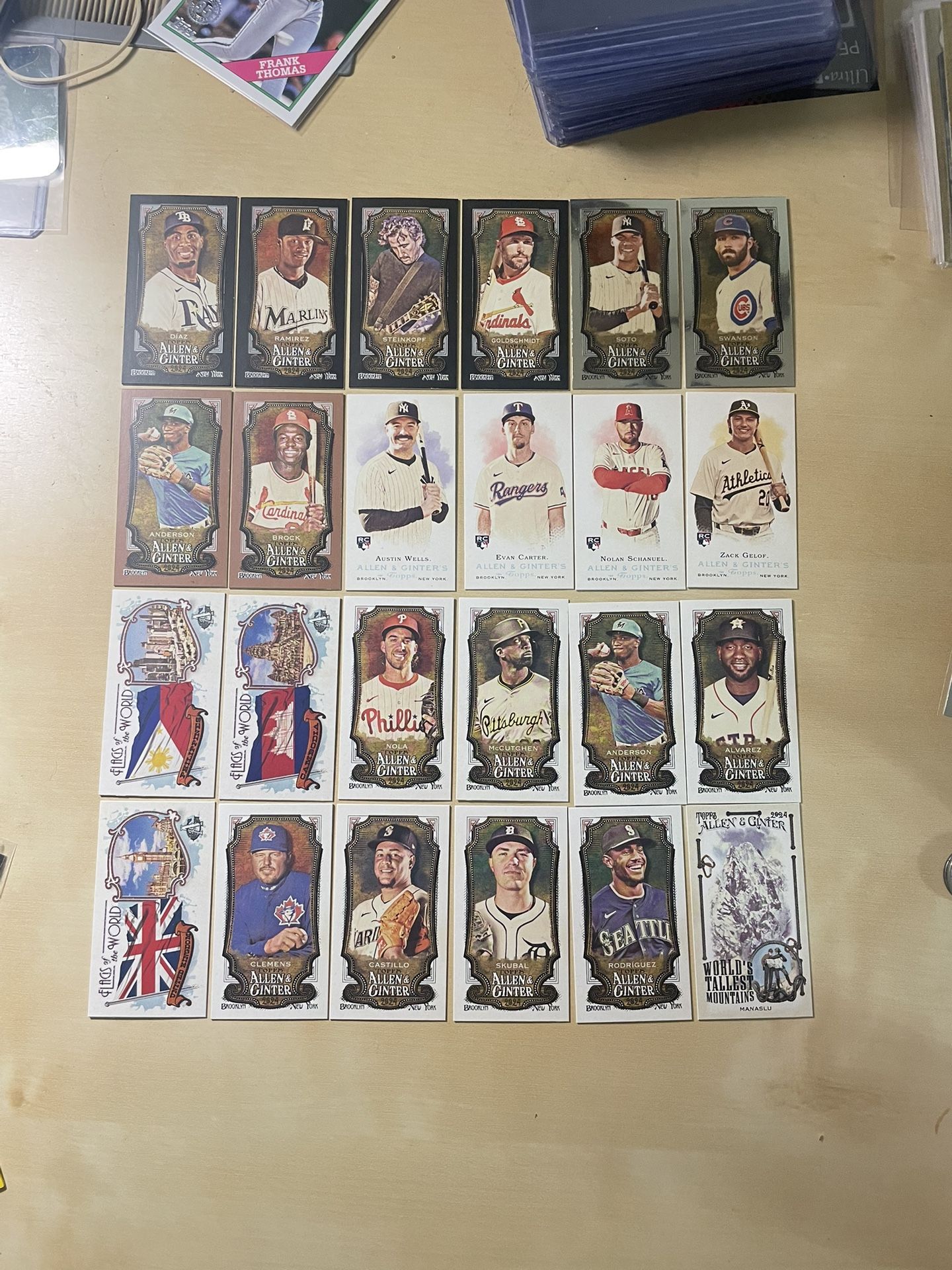 24 Allen & Ginter Mini Baseball Cards