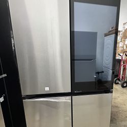 New Stainless Steel Samsung Bespoke 29 Cu. Ft. 4-Door Flex French Door Smart Refrigerator 