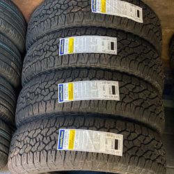 235/75r15 goodyear trailrunner all terrain NEW Set of Tires installed and balanced for FREE