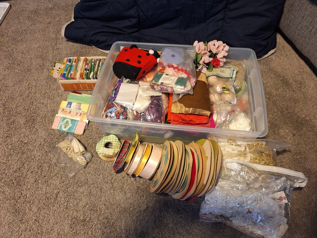 Box Of Misc Crafts