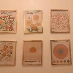 Gold frames with photos