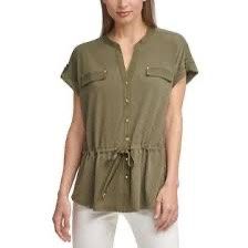 New White House Black Market Pleated Front Top 