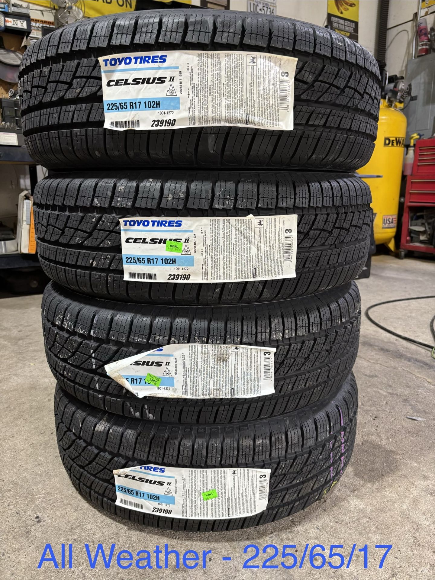 (2) - 225/65/17 Toyo Celsius 2 All Weather Tires