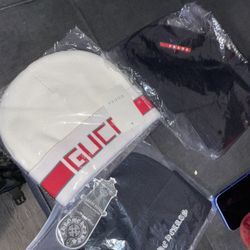 Designer Beanies (Chrome Hearts, Prada, Gucci)