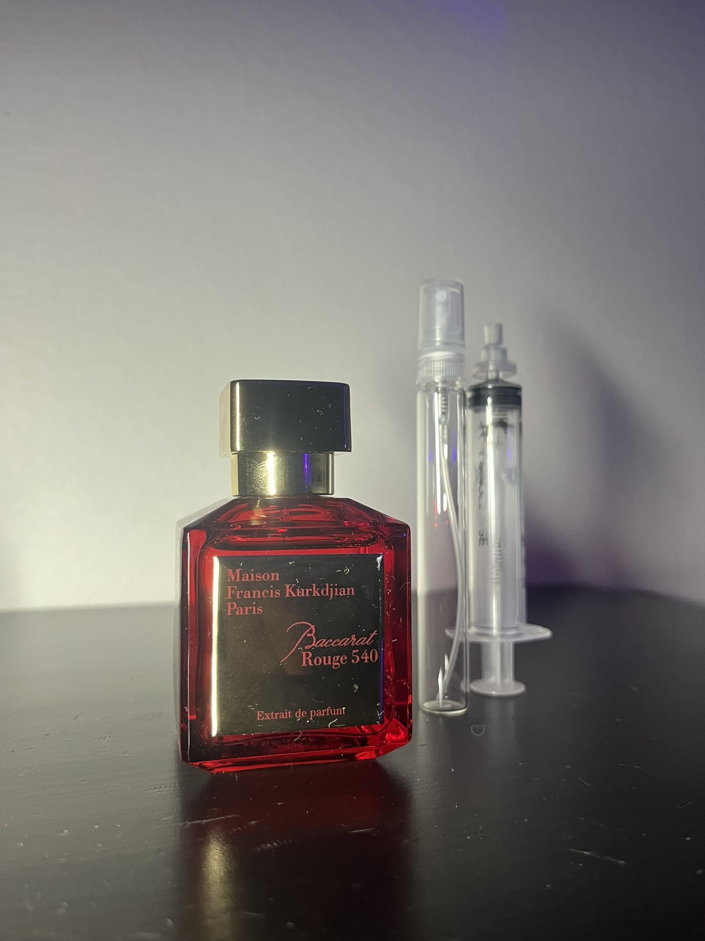 Baccarat Rouge Extrait 10ml Sample Decanter 