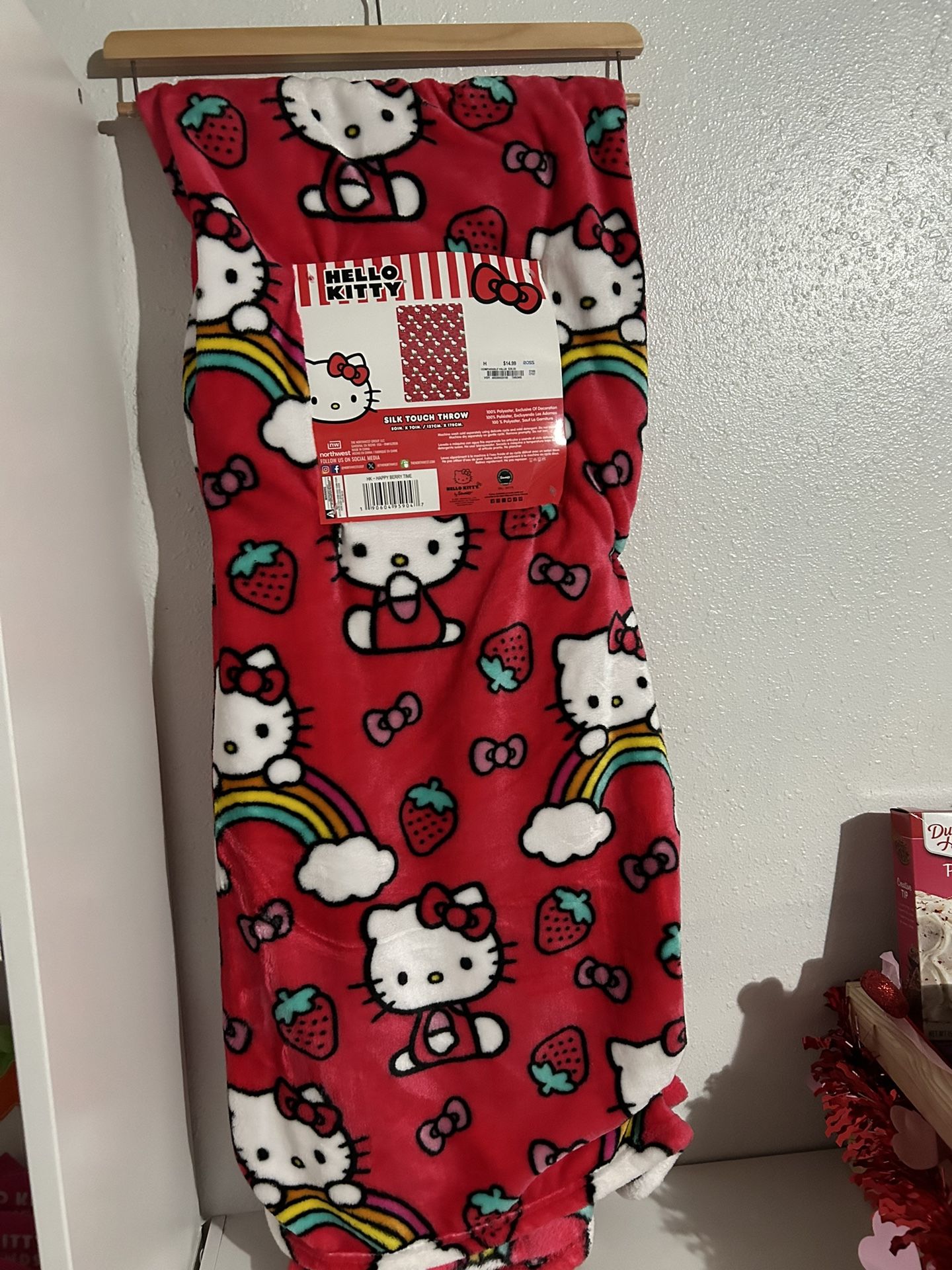 Hello Kitty Red Strawberry Blanket