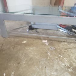 Metal/ Glass TV Stand Entertainment Ctr