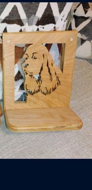 Cocker Spaniel Wood Laser Cutout Shelf