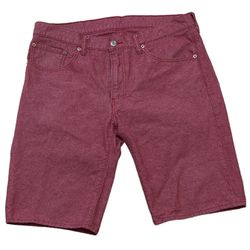 Levi’s 504 Men’s Regular Fit Casual Red Burgundy Denim Jean Shorts Size 36