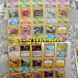 Pokemon Cards, Shadowless, First Edition, Holos