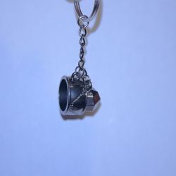 Black And Silver Ring Keychain (4)