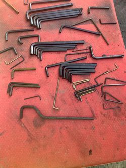 Over 50 Allen wrenches some ball drivers