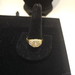 New Mens Gold Costume Ring Size 13