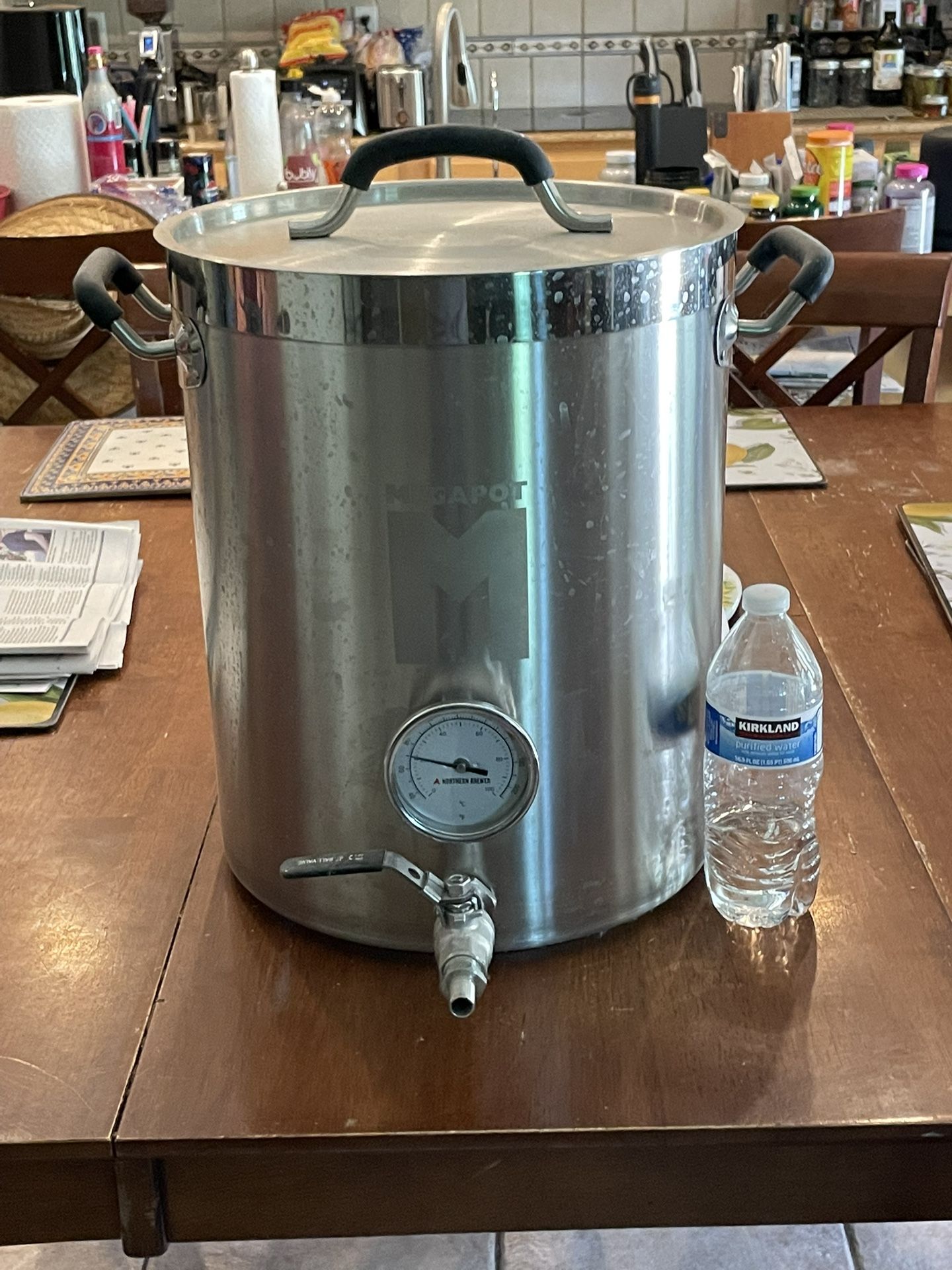 10 Gallon MegaPot 1.2 Brew Kettle w/ Ball Valve & Dial Thermometer