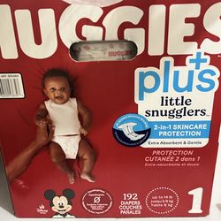 New Huggies Little Snugglers Diapers Size 1 192 Count