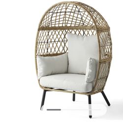 Kids Egg Chair With Cream Cushion 