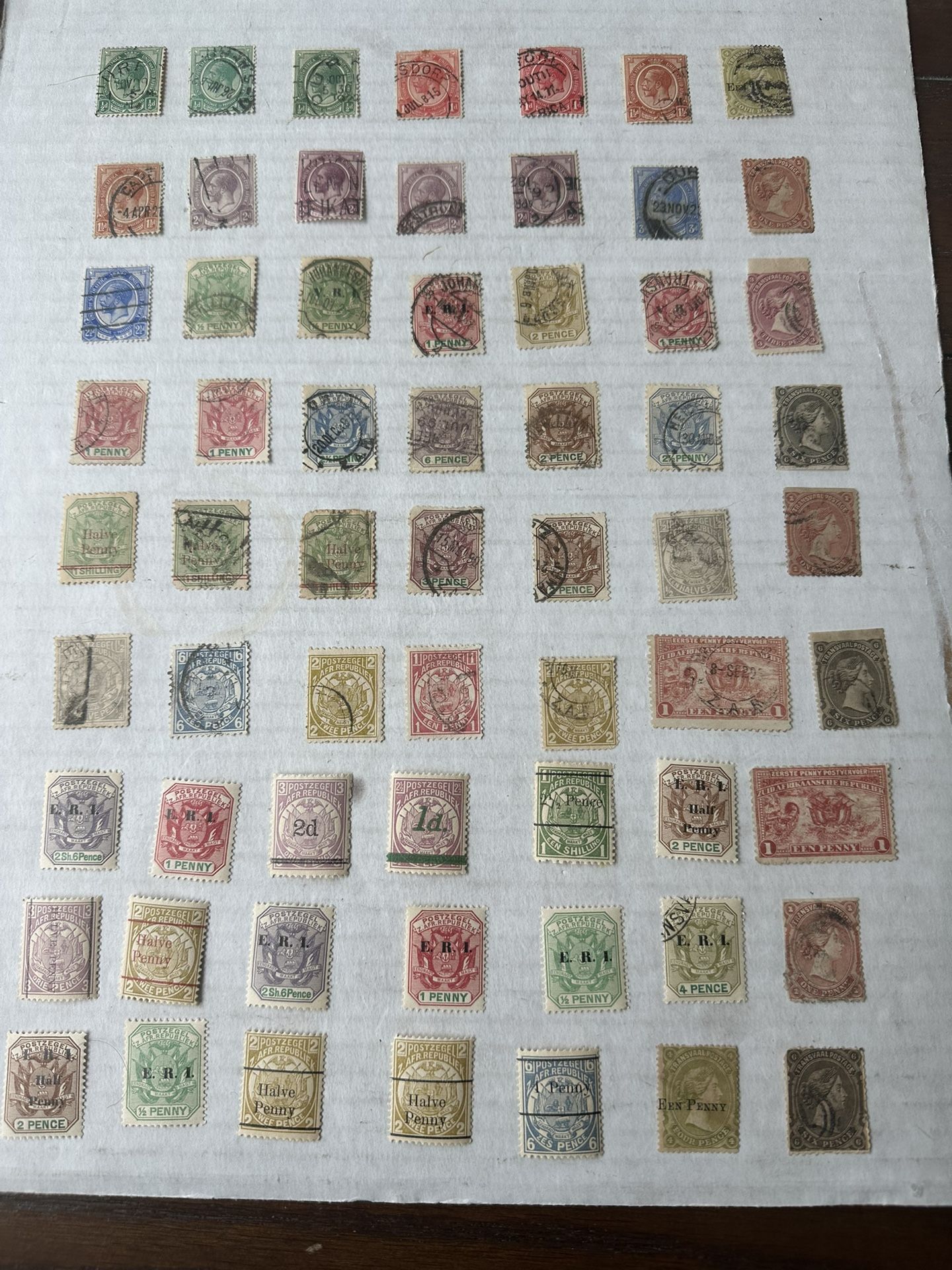 Transvaal Large Collection Of 65 Mint & Used Stamps