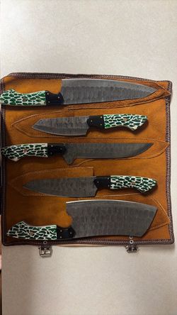 Damascus, set of five Chef’s set