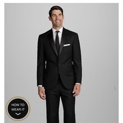 Jos. A. Bank Tailored Fit Wool Blend Tuxedo Suit Set 