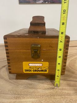 Vintage hand crafted shoe groomer box