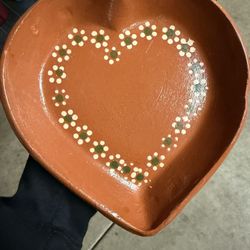 Heart Clay Plate 