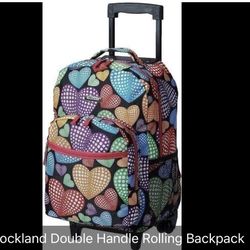 Rockland Double Handle Rolling Backpack 