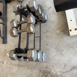 Dumb Bell Rack With Weights